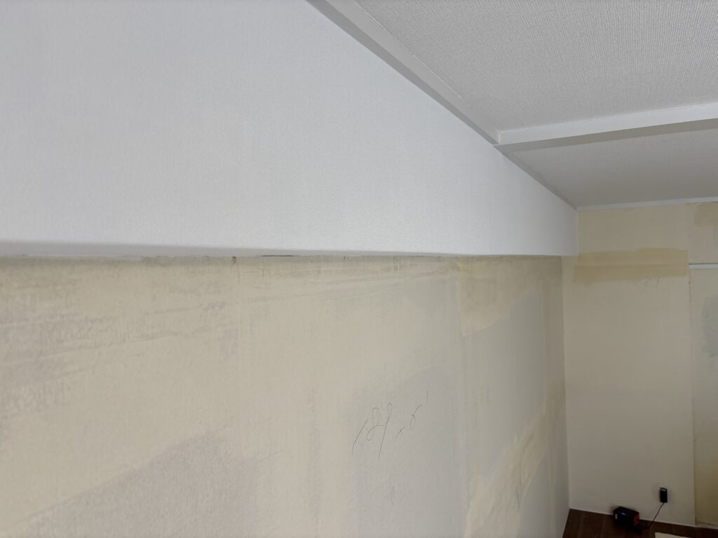 Beam after wallpaper installation